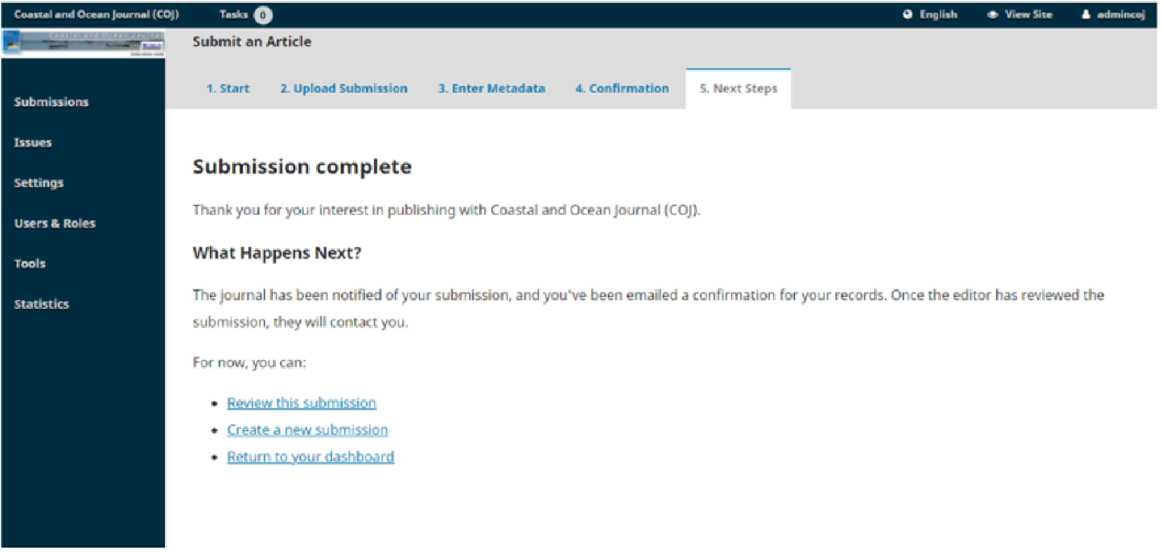 Submission Complete